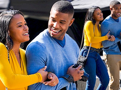 Michael B. Jordan and Co-star Chante Adams Spotted On Set Of Denzel Washington's Film 'Journal For Jordan'