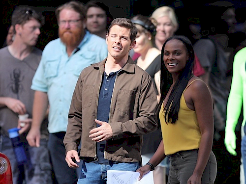 TIKA SUMPTER AND JAMES MARSDEN ON SET OF 'SONIC THE HEDGEHOG' (PHOTOS)