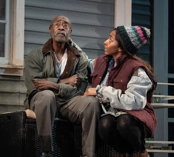 Don Cheadle and Ayo Edebiri in Proof