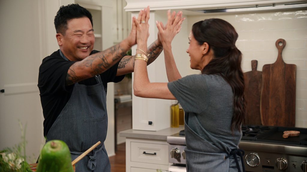 Meghan Markle and Roy Choi